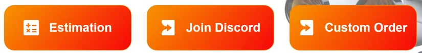 Three buttons under the search box on the official home page, labelled estimation, join Discord and custom order